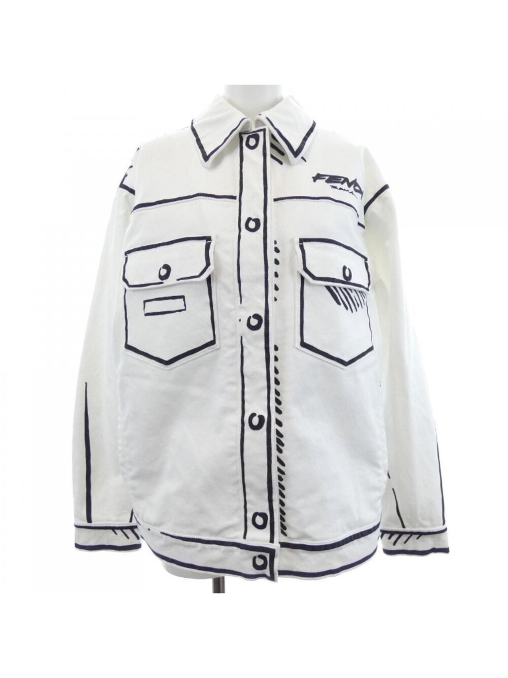 Fendi Denim Jacket White